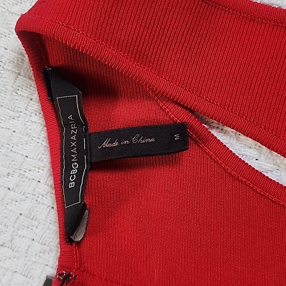 BCBG RioRed Gisela Bodycon Mini RacerBack M - Picture 2 of 6